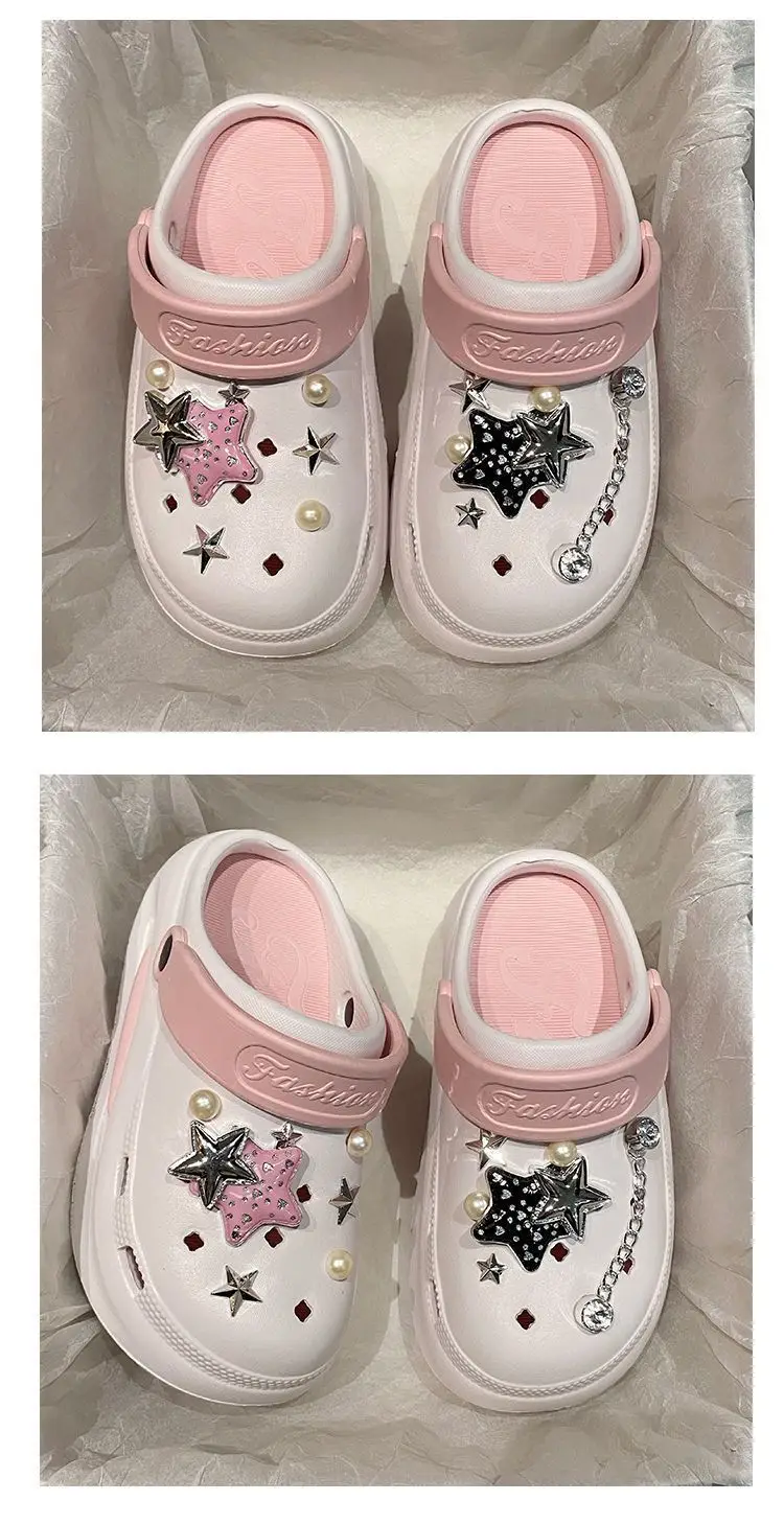 Eva Ultra-Thick Sole Feels Like Stepping on Shit 2024 New High-Looking Fashionable Non-Smelly and Non-Squeaky Clogs for Female Students to Wear Outside in Summer — feature 22
