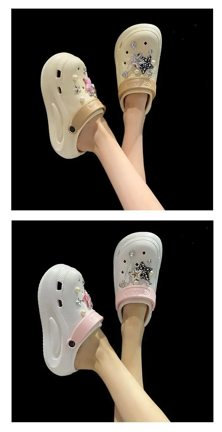 Eva Ultra-Thick Sole Feels Like Stepping on Shit 2024 New High-Looking Fashionable Non-Smelly and Non-Squeaky Clogs for Female Students to Wear Outside in Summer — feature 23