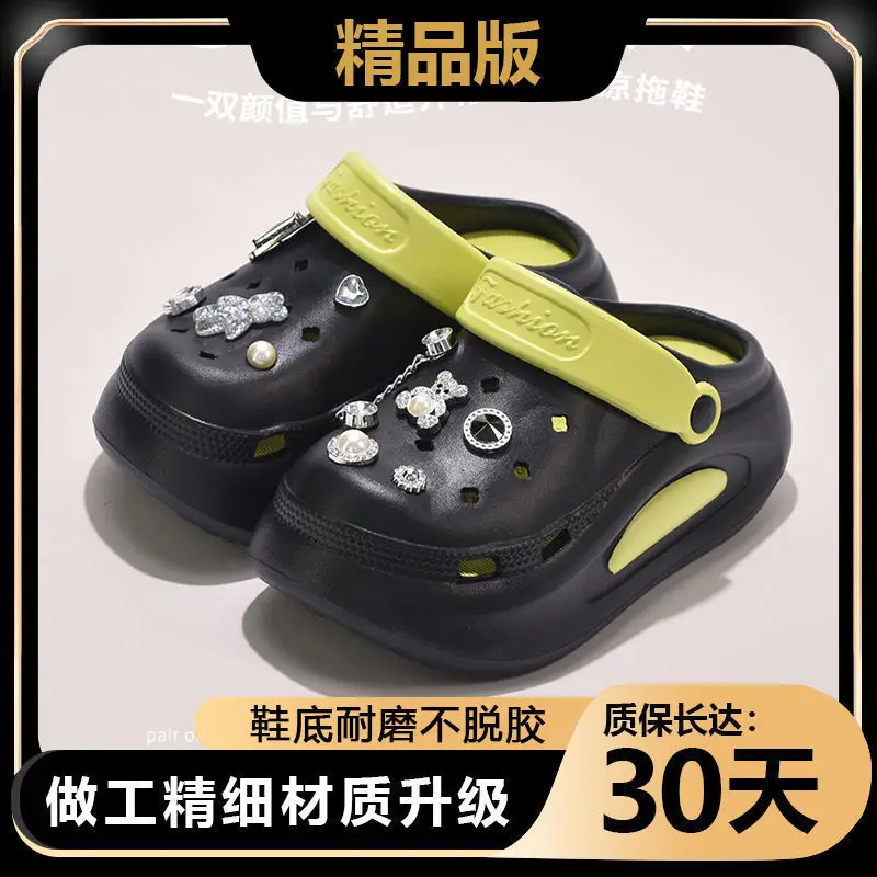 Eva Ultra-Thick Sole Feels Like Stepping on Shit 2024 New High-Looking Fashionable Non-Smelly and Non-Squeaky Clogs for Female Students to Wear Outside in Summer - Image 2