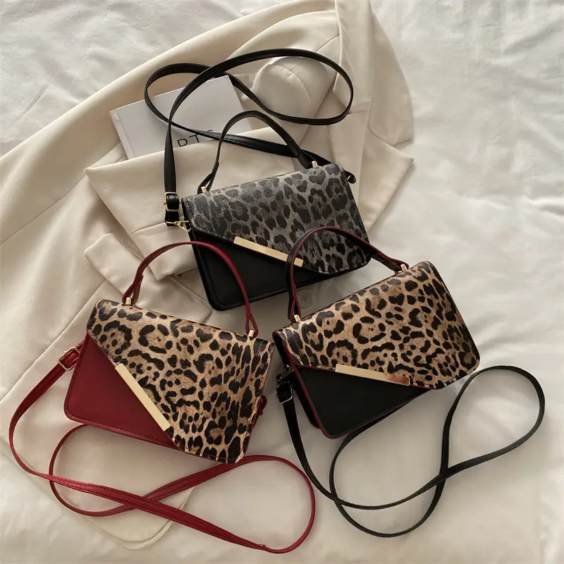 Leopard Print Shoulder Bag Red White 2025 - Image 5