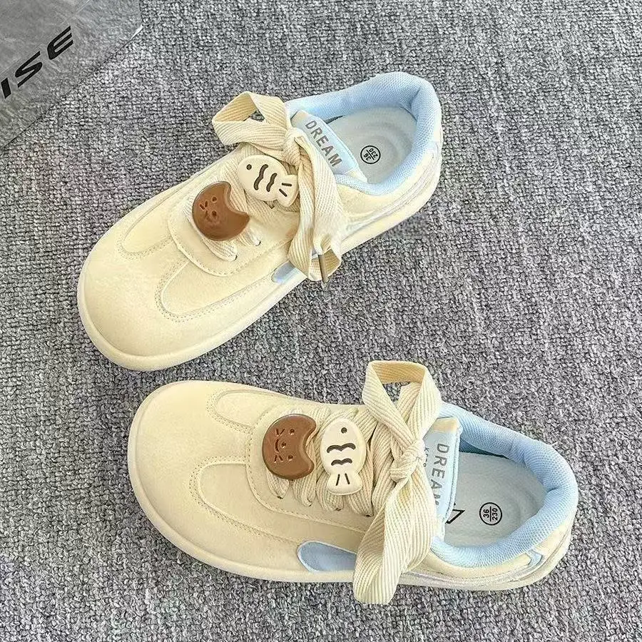 2025 Spring New Campus Style Korean Cat and Fish Sneakers Women's All-match Casual Lightweight Sports Shoes College Style Trendy Shoes - Image 5