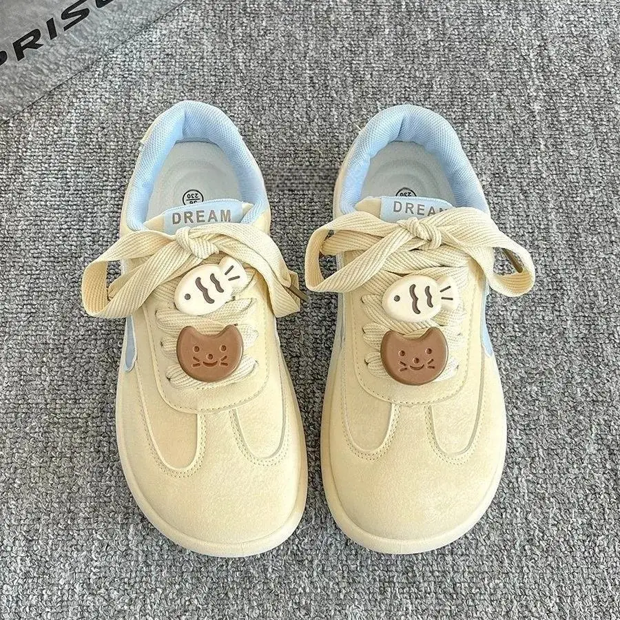 2025 Spring New Campus Style Korean Cat and Fish Sneakers Women's All-match Casual Lightweight Sports Shoes College Style Trendy Shoes — feature 3
