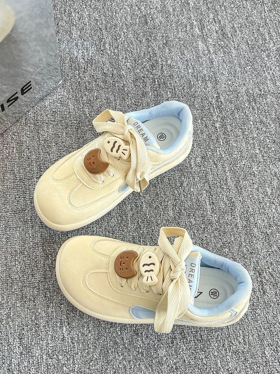 2025 Spring New Campus Style Korean Cat and Fish Sneakers Women's All-match Casual Lightweight Sports Shoes College Style Trendy Shoes — feature 8