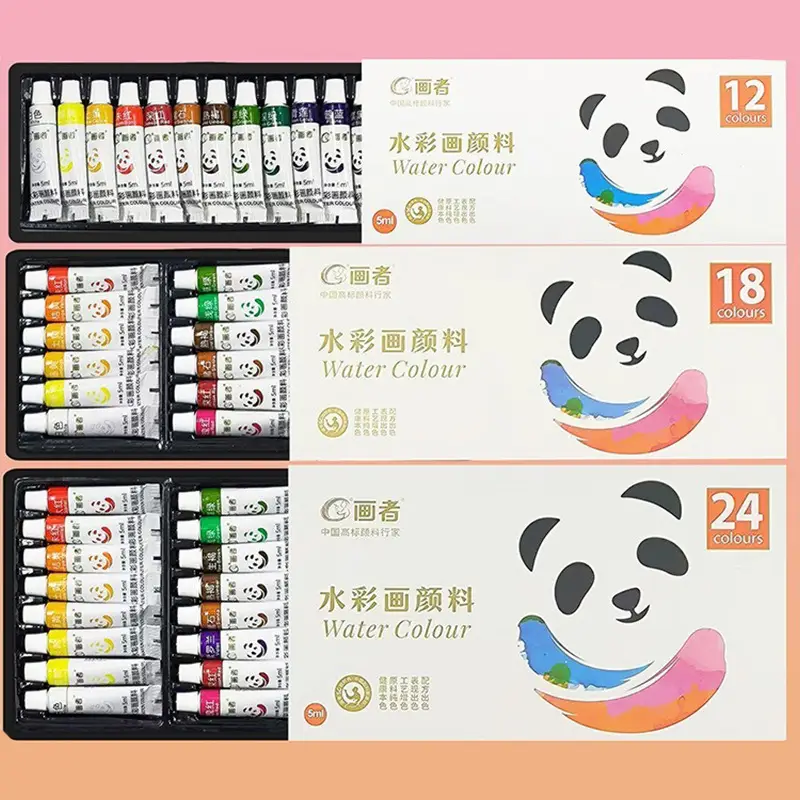 Painter's 5/12ml Watercolor Paint Set in Tubes for Art Students to Color and Draw, Specifically for Painting Plaster Dolls