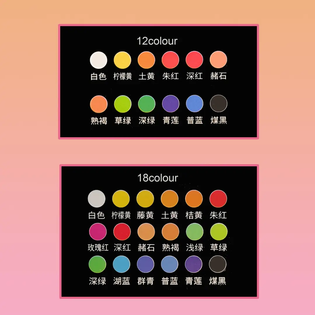 Painter's 5/12ml Watercolor Paint Set in Tubes for Art Students to Color and Draw, Specifically for Painting Plaster Dolls — feature 12