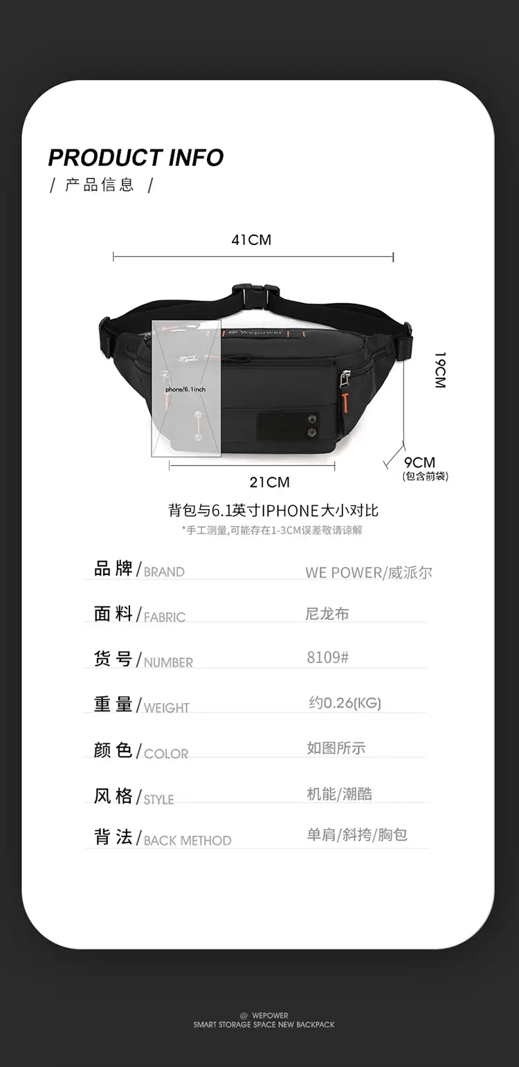 Waterproof Crossbody Bag for Men Women Travel Commuter — feature 14