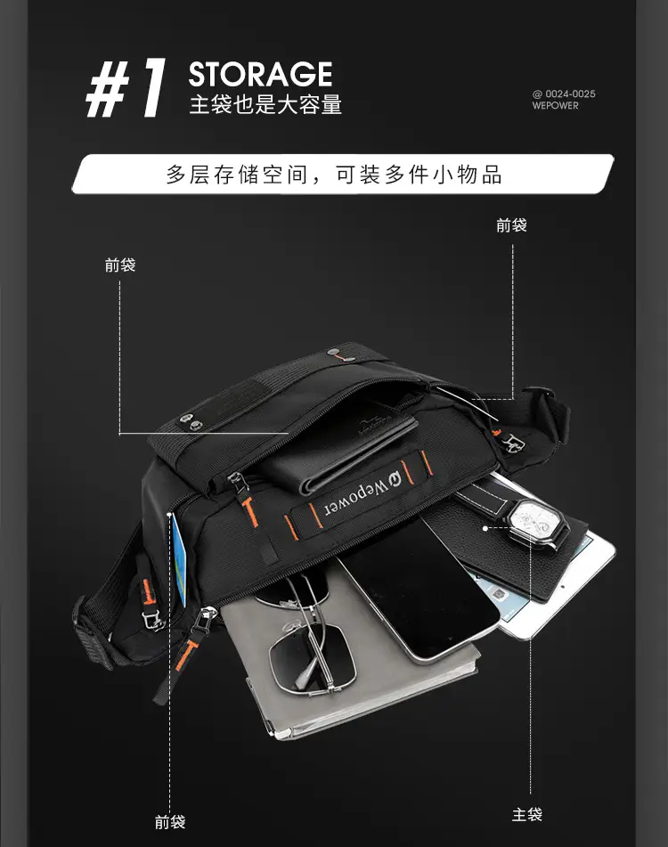 Waterproof Crossbody Bag for Men Women Travel Commuter — feature 8