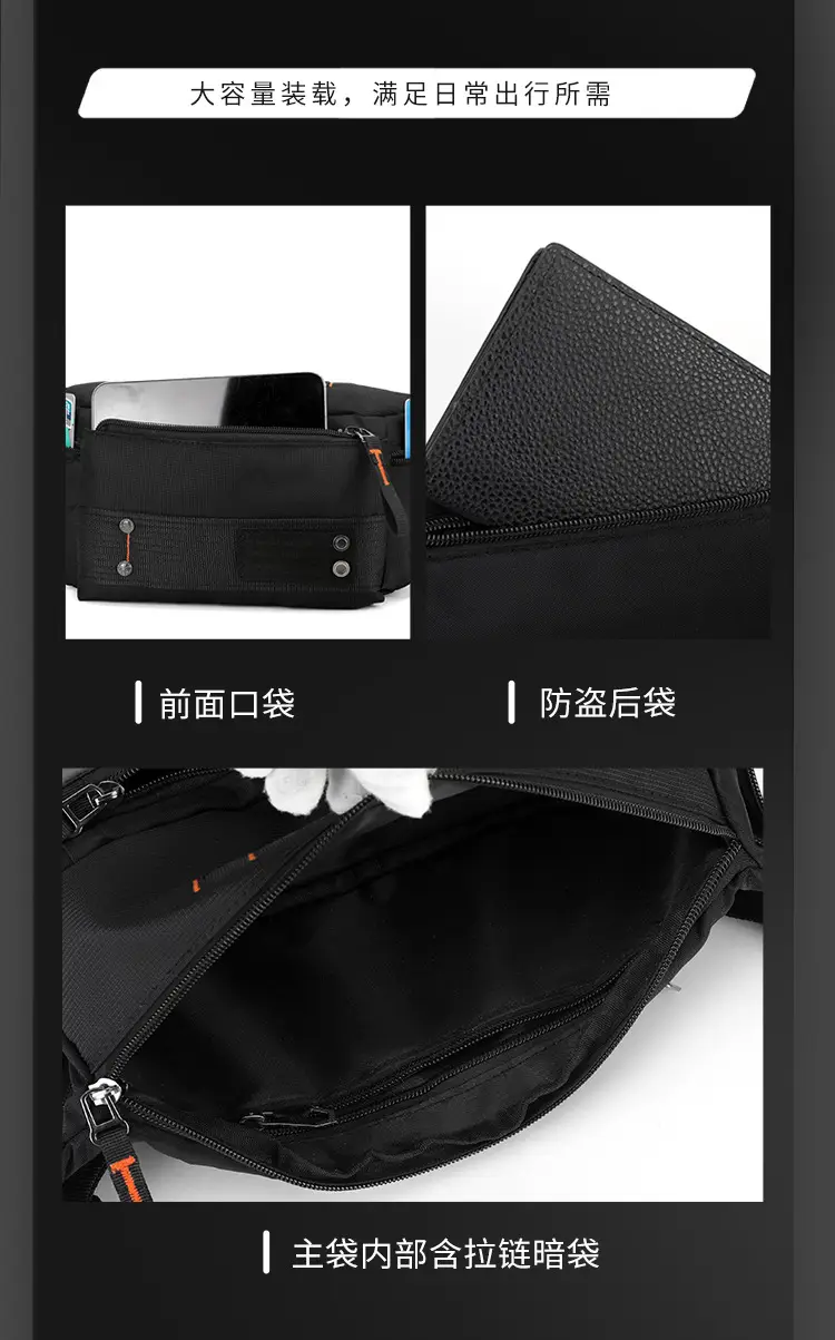Waterproof Crossbody Bag for Men Women Travel Commuter — feature 9