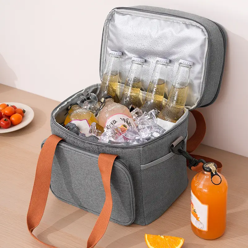 Double Layer Insulated Lunch Bag Oxford Cloth Portable Bag