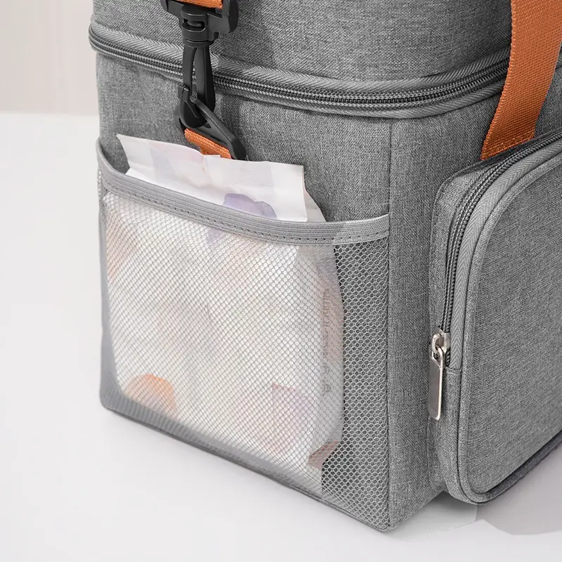 Double Layer Insulated Lunch Bag Oxford Cloth Portable Bag