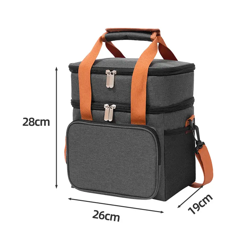 Double Layer Insulated Lunch Bag Oxford Cloth Portable Bag