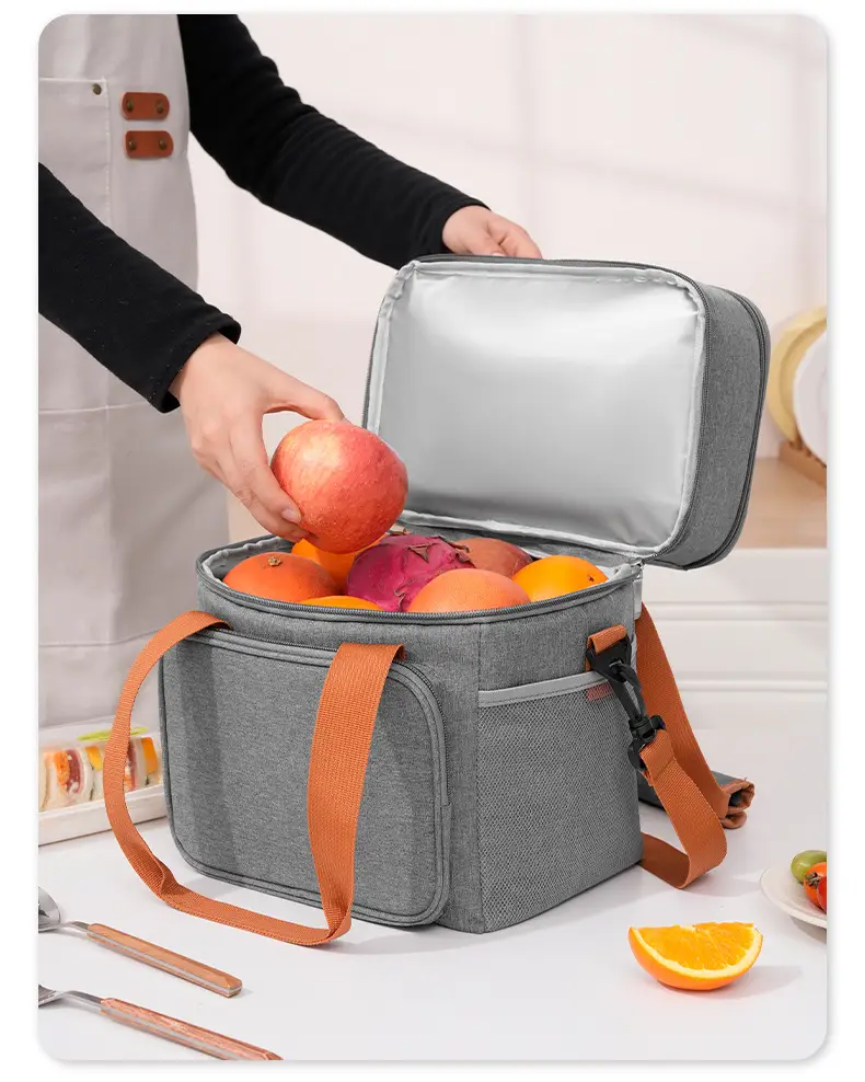 Double Layer Insulated Lunch Bag Oxford Cloth Portable Bag — feature 13