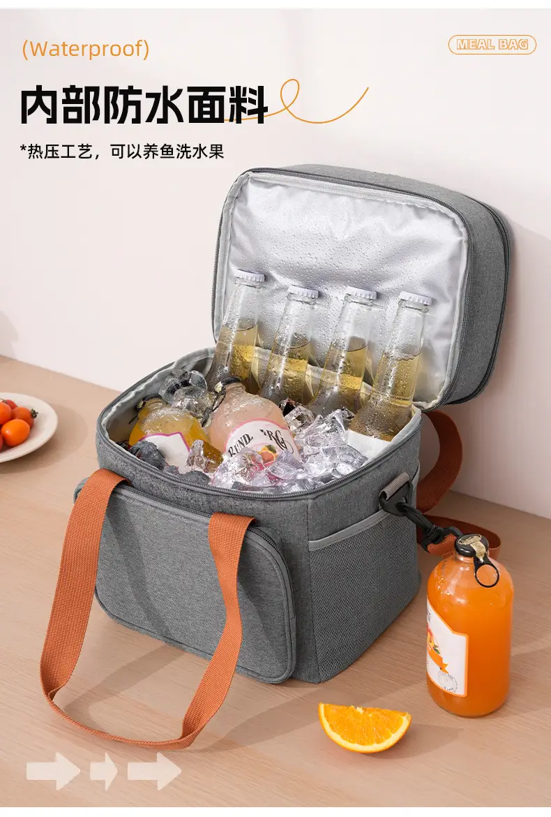 Double Layer Insulated Lunch Bag Oxford Cloth Portable Bag — feature 7