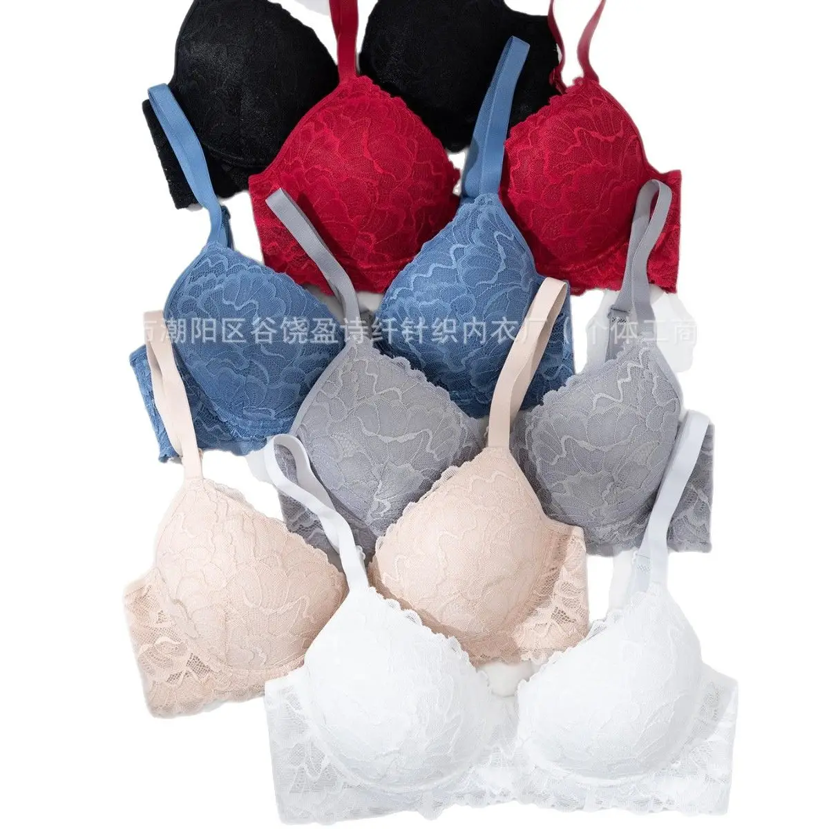 Lace Temptation Bra Adjustable Push-Up Steel Ring Underwear