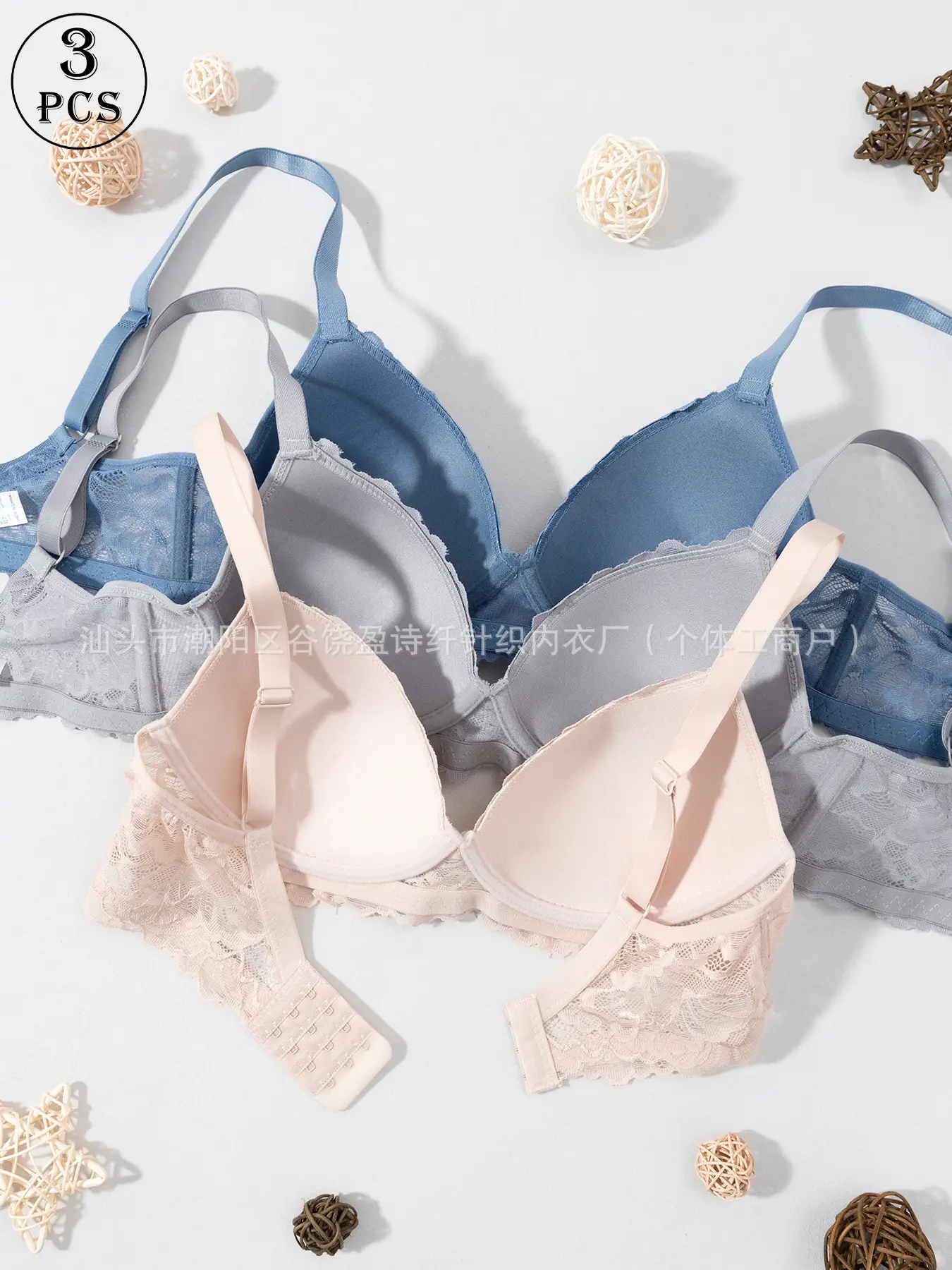 Lace Temptation Bra Adjustable Push-Up Steel Ring Underwear — feature 9