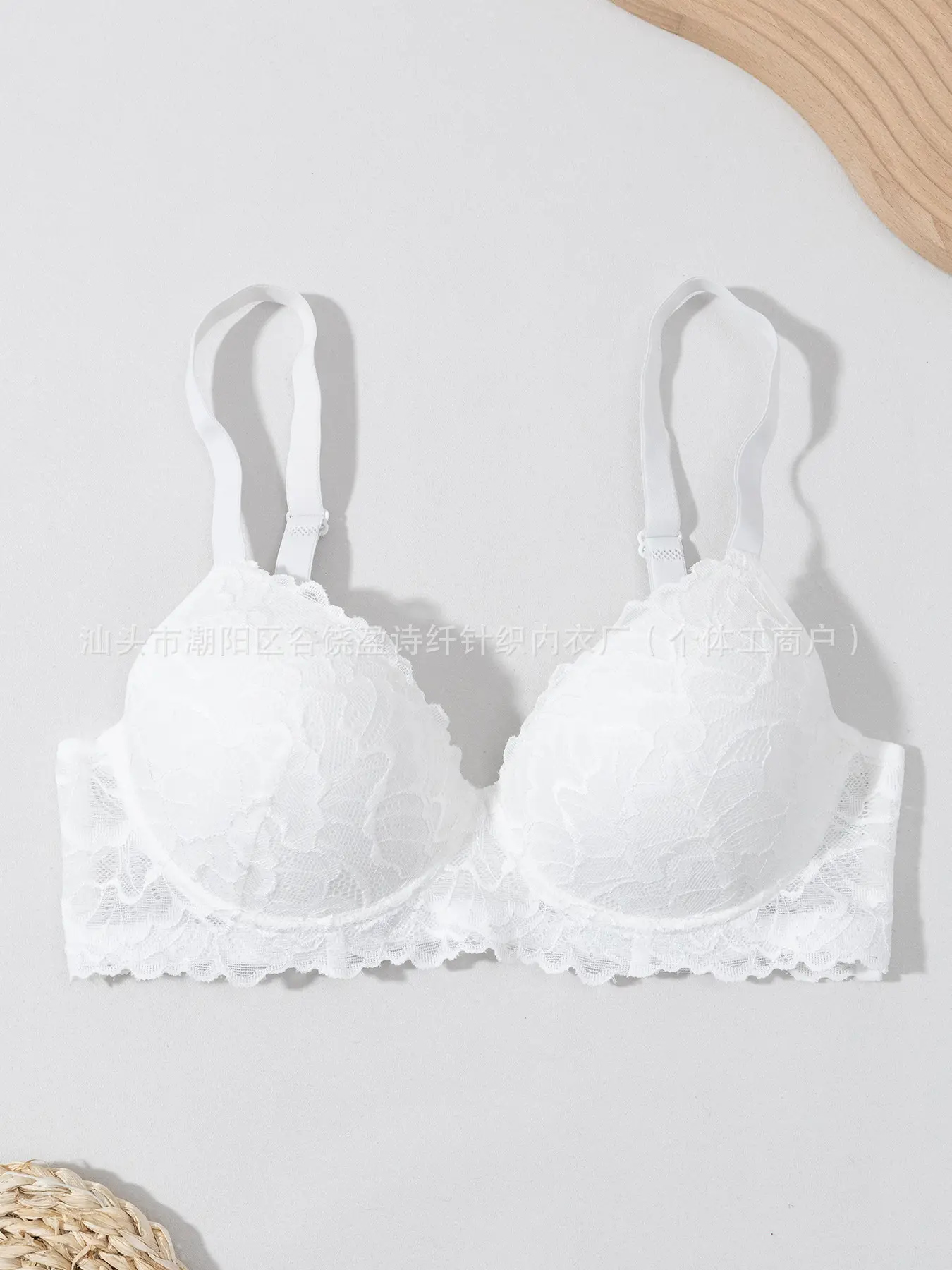 Lace Temptation Bra Adjustable Push-Up Steel Ring Underwear