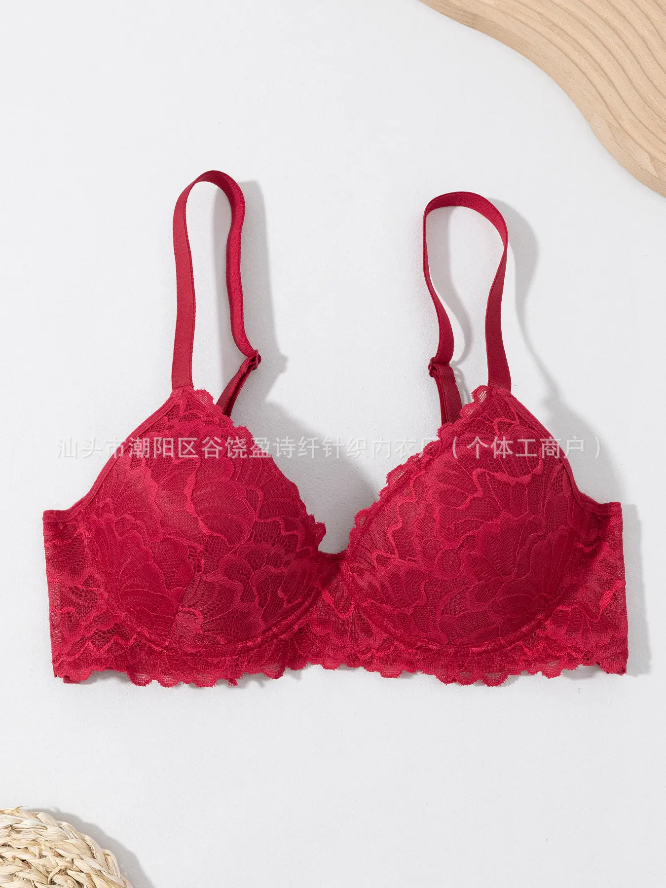 Lace Temptation Bra Adjustable Push-Up Steel Ring Underwear