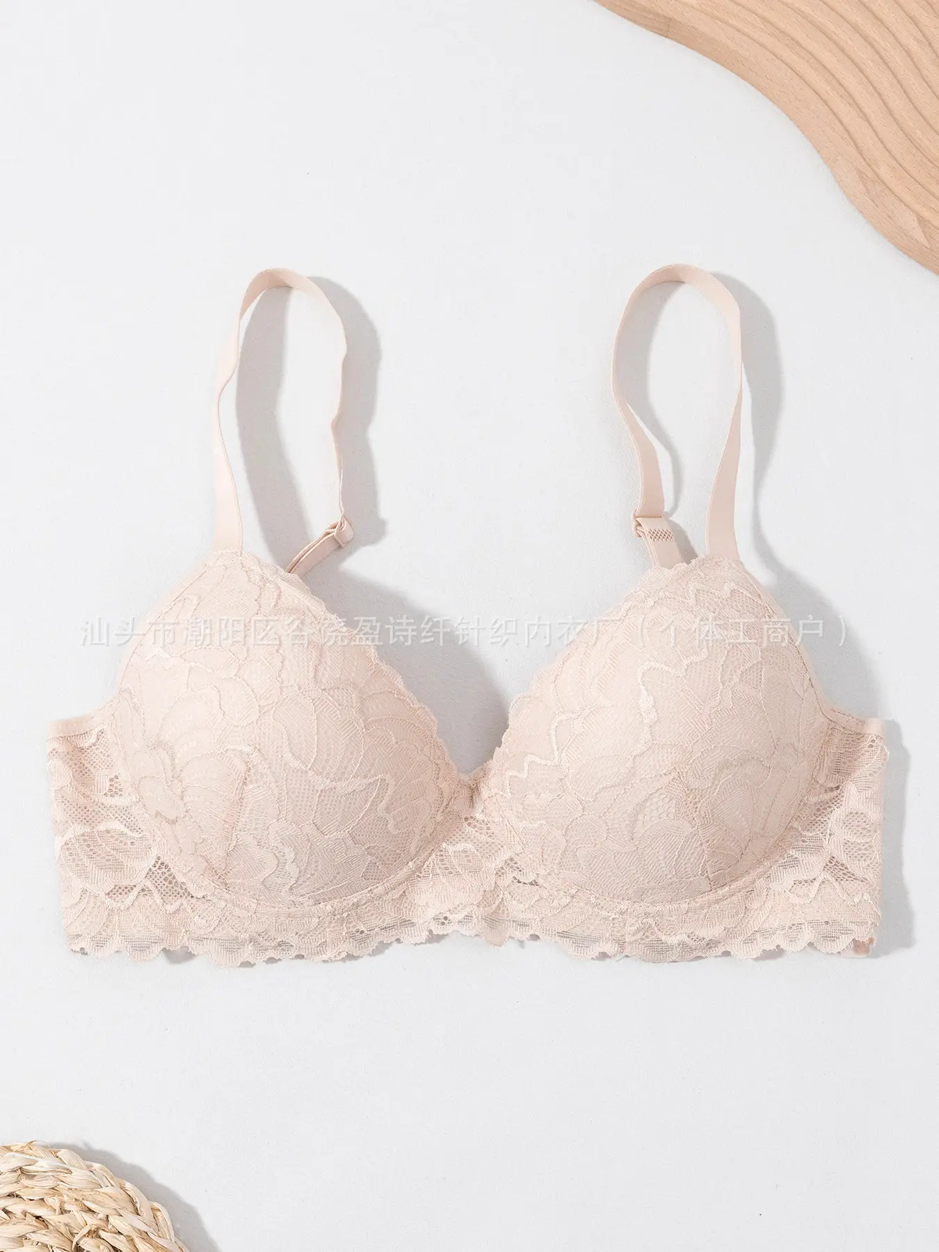 Lace Temptation Bra Adjustable Push-Up Steel Ring Underwear