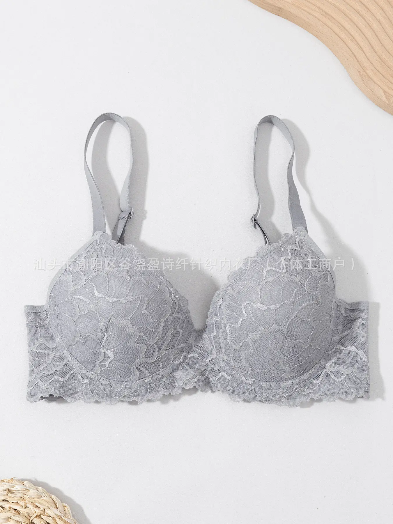 Lace Temptation Bra Adjustable Push-Up Steel Ring Underwear