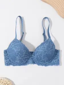 Lace Temptation Bra Adjustable Push-Up Steel Ring Underwear
