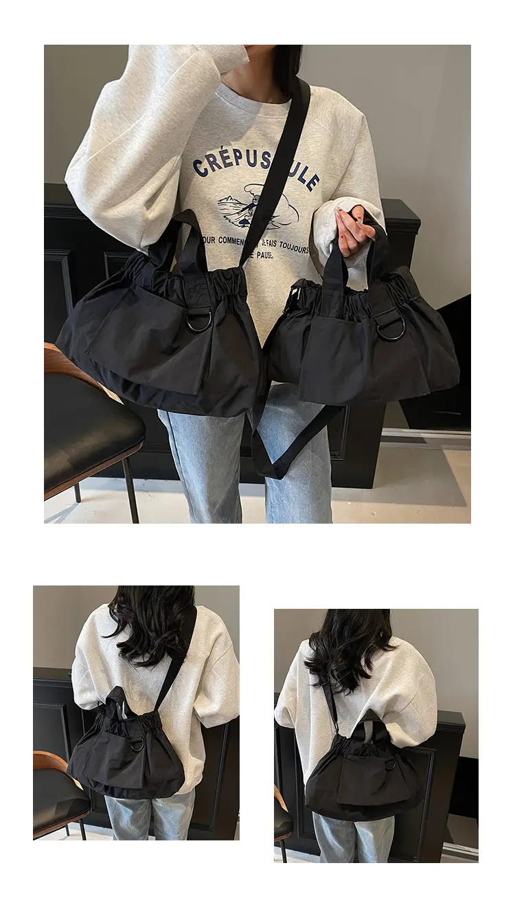 New Women's Olive Green Bucket Bag with Crossbody Strap — feature 10