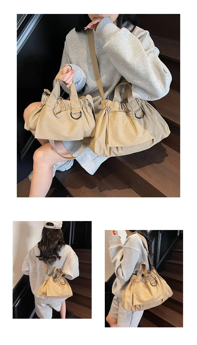 New Women's Olive Green Bucket Bag with Crossbody Strap — feature 13