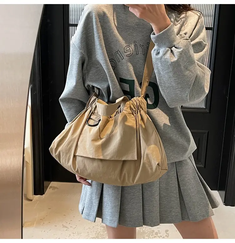 New Women's Olive Green Bucket Bag with Crossbody Strap — feature 26