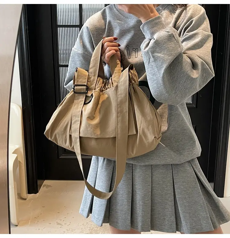 New Women's Olive Green Bucket Bag with Crossbody Strap — feature 28