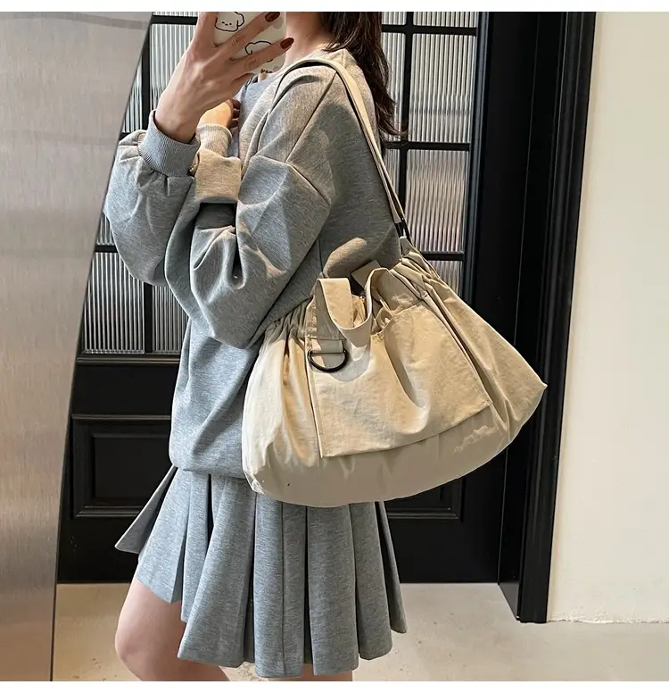 New Women's Olive Green Bucket Bag with Crossbody Strap — feature 29