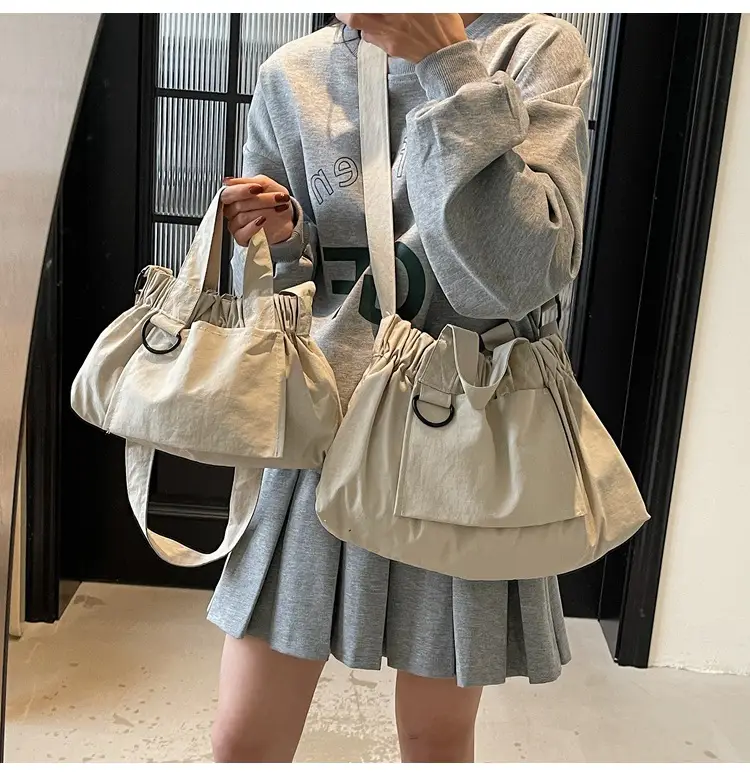 New Women's Olive Green Bucket Bag with Crossbody Strap — feature 30