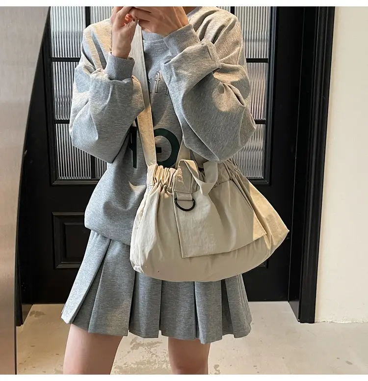 New Women's Olive Green Bucket Bag with Crossbody Strap — feature 32