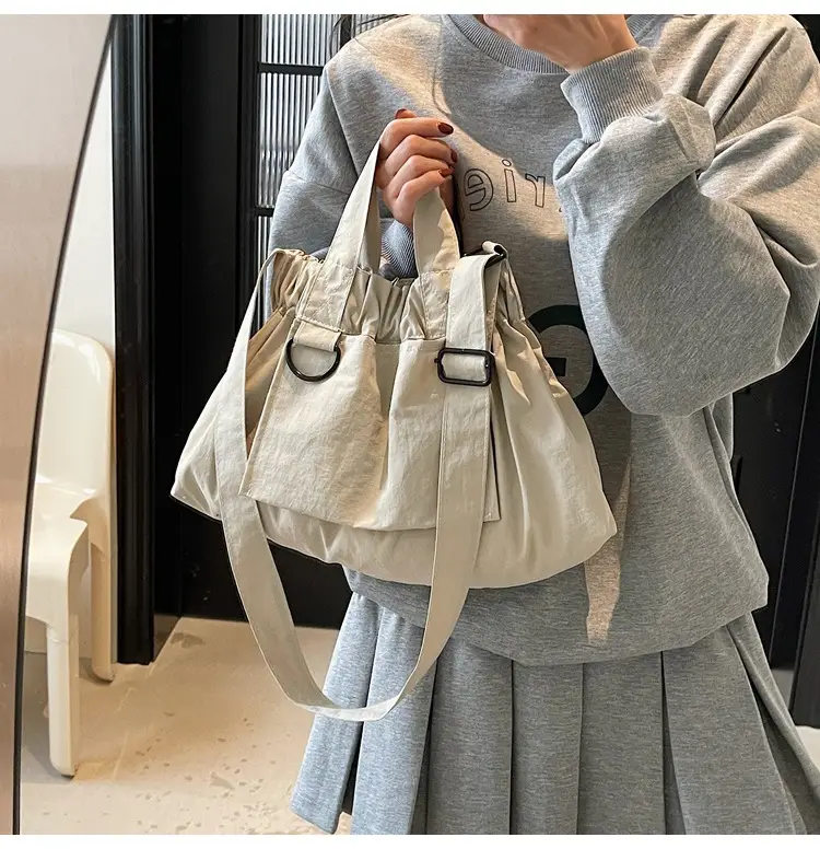 New Women's Olive Green Bucket Bag with Crossbody Strap — feature 33