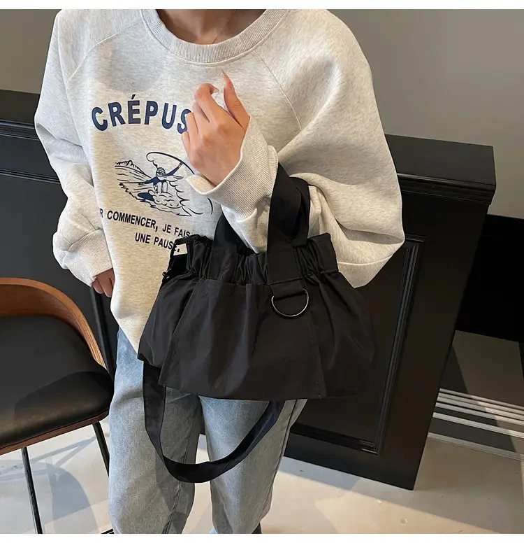 New Women's Olive Green Bucket Bag with Crossbody Strap — feature 34