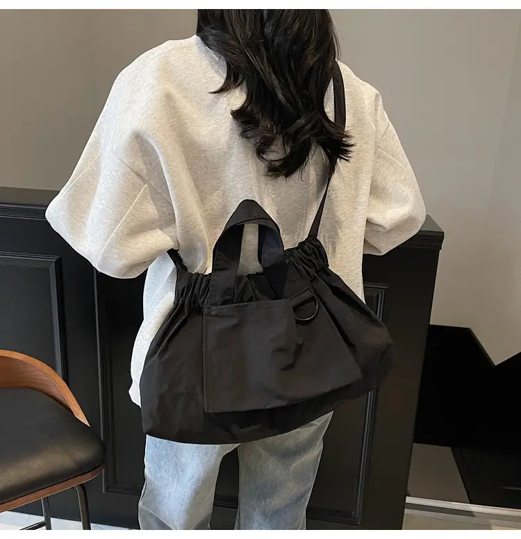 New Women's Olive Green Bucket Bag with Crossbody Strap — feature 35