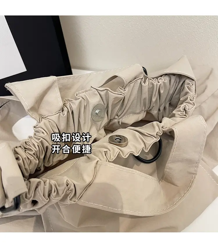 New Women's Olive Green Bucket Bag with Crossbody Strap — feature 5