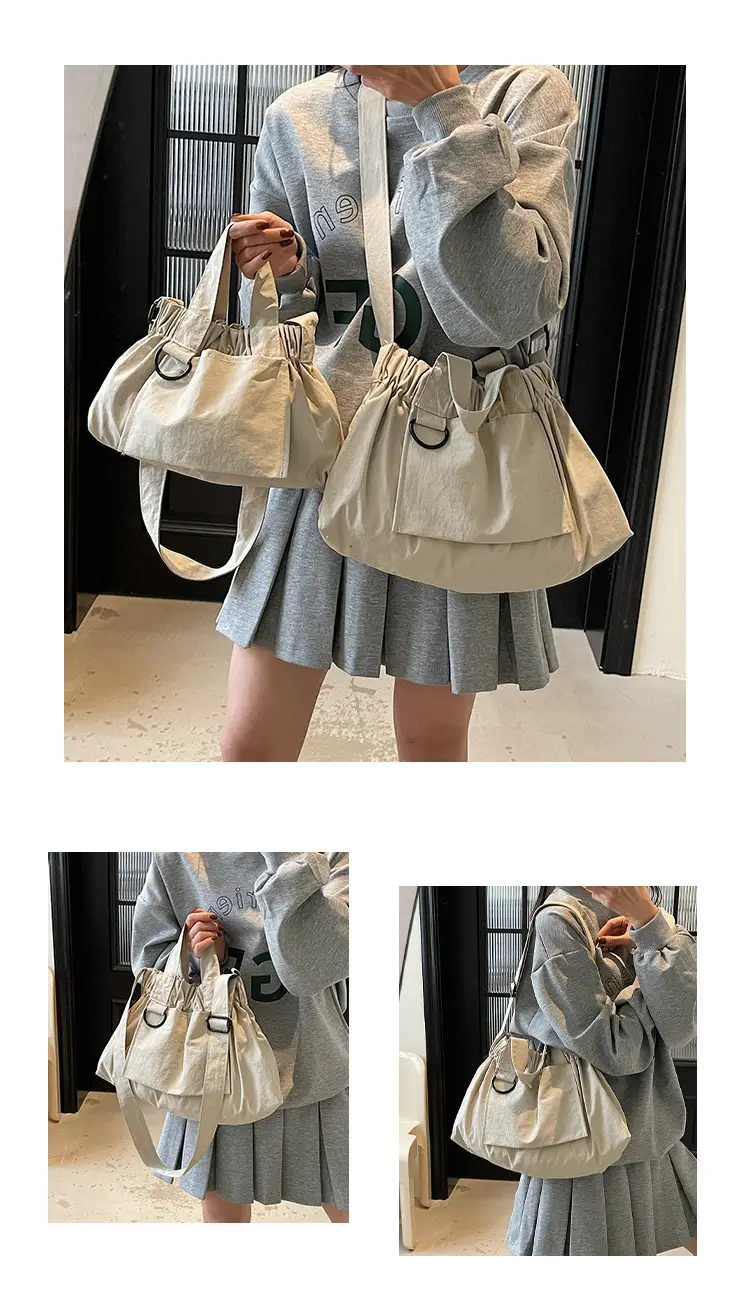 New Women's Olive Green Bucket Bag with Crossbody Strap — feature 9