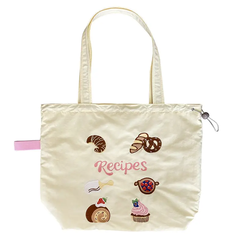 Cartoon Embroidered Shoulder Tote Bag for Women - Image 7