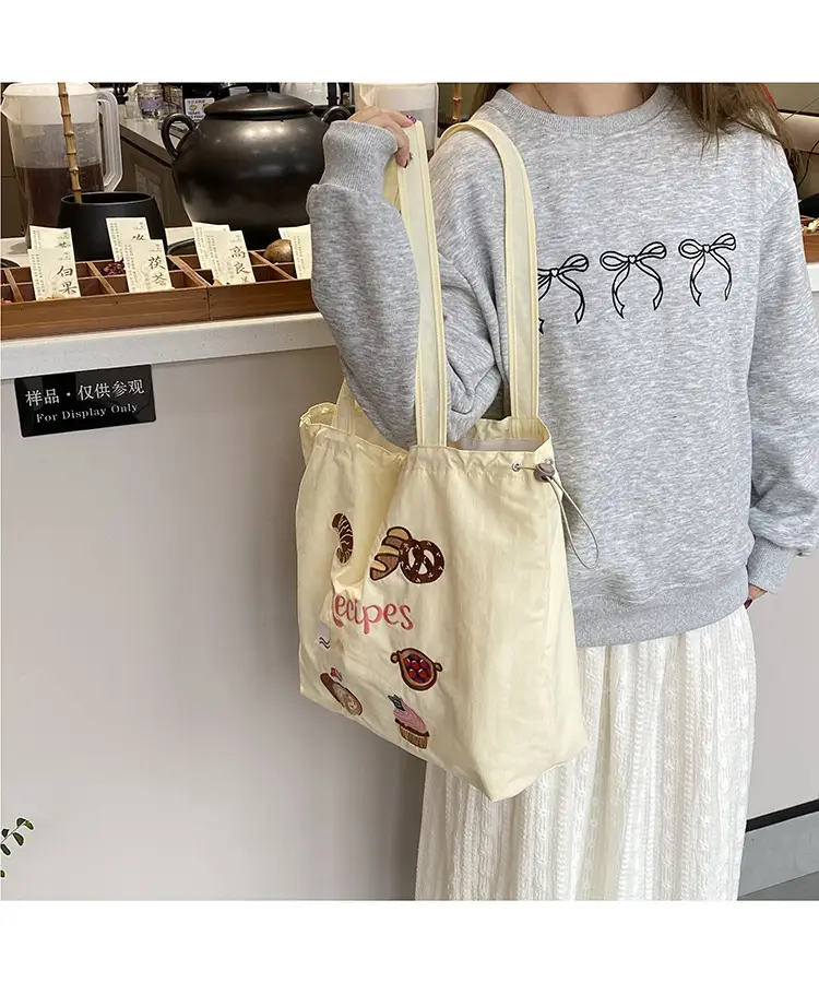 Cartoon Embroidered Shoulder Tote Bag for Women — feature 15