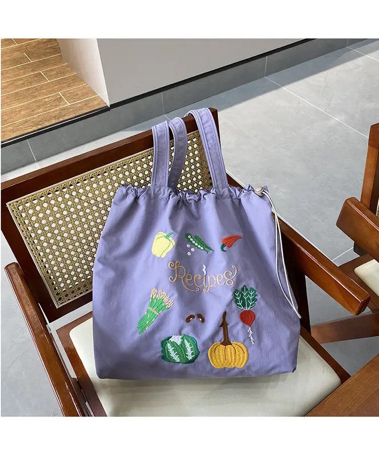 Cartoon Embroidered Shoulder Tote Bag for Women — feature 19
