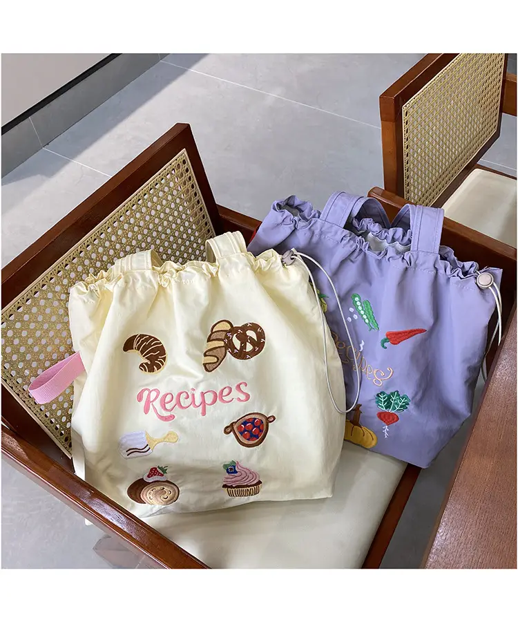 Cartoon Embroidered Shoulder Tote Bag for Women — feature 2