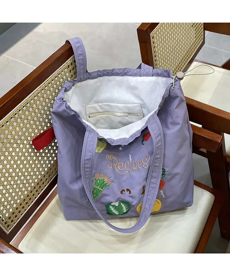 Cartoon Embroidered Shoulder Tote Bag for Women — feature 21