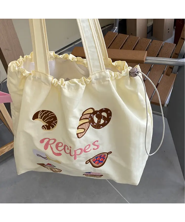 Cartoon Embroidered Shoulder Tote Bag for Women — feature 4