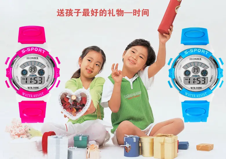 Red Digital Multi-Function Watch for Kids Women — feature 4