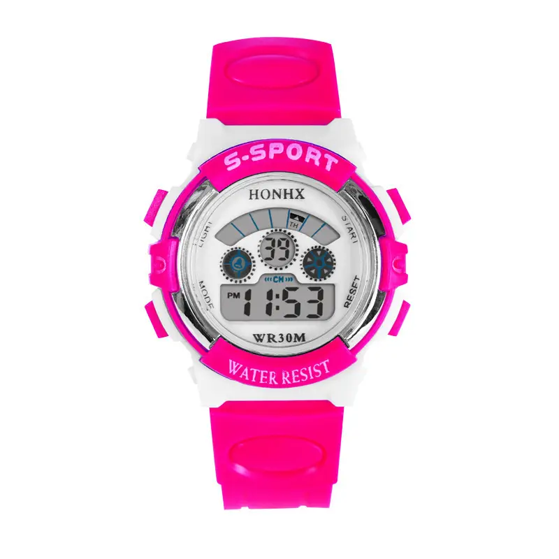 Red Digital Multi-Function Watch for Kids Women - Image 3