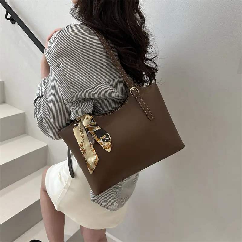 Black Korean Style Large Capacity Shoulder Tote Bag for Women