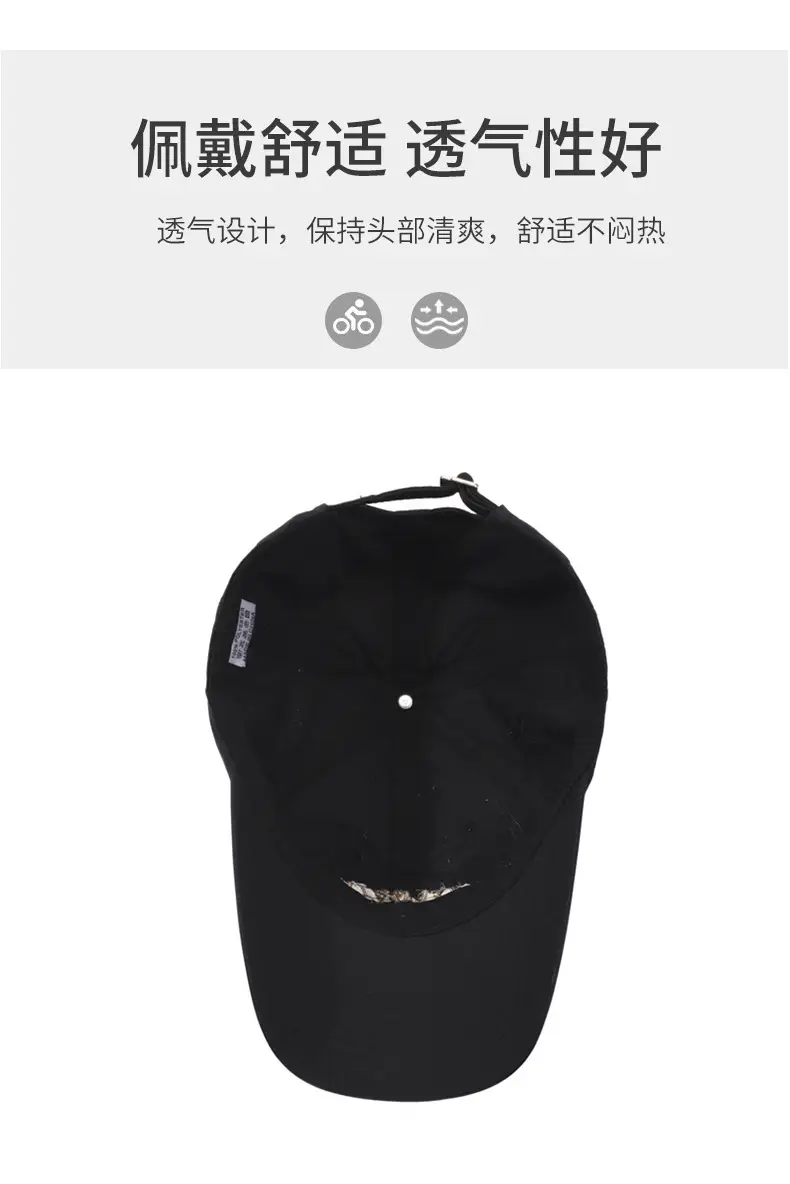 Retro Embroidered Baseball Cap White Unisex All Match — feature 5