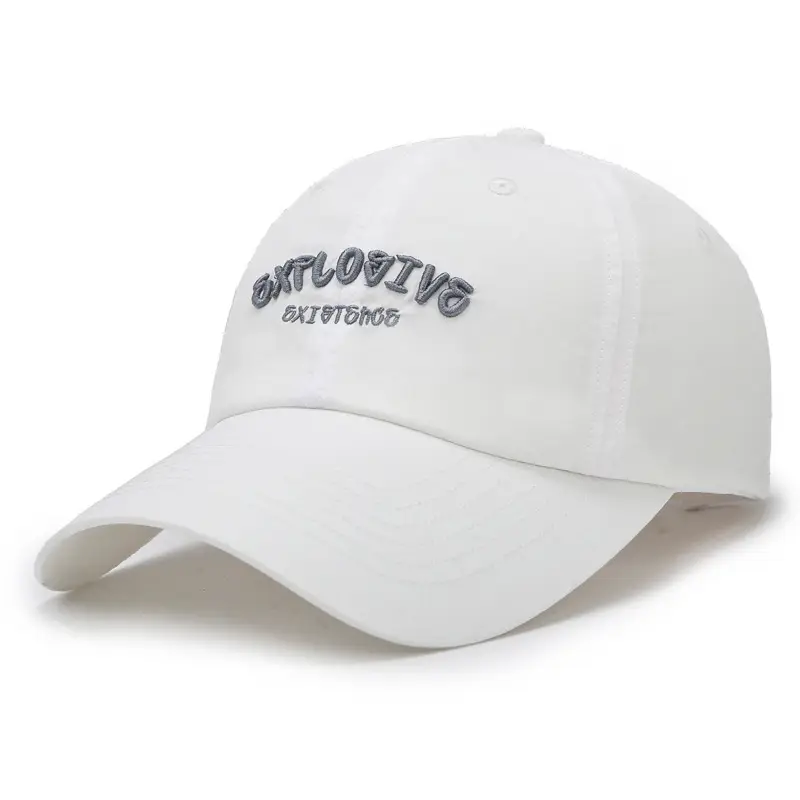 Retro Embroidered Baseball Cap White Unisex All Match - Image 5