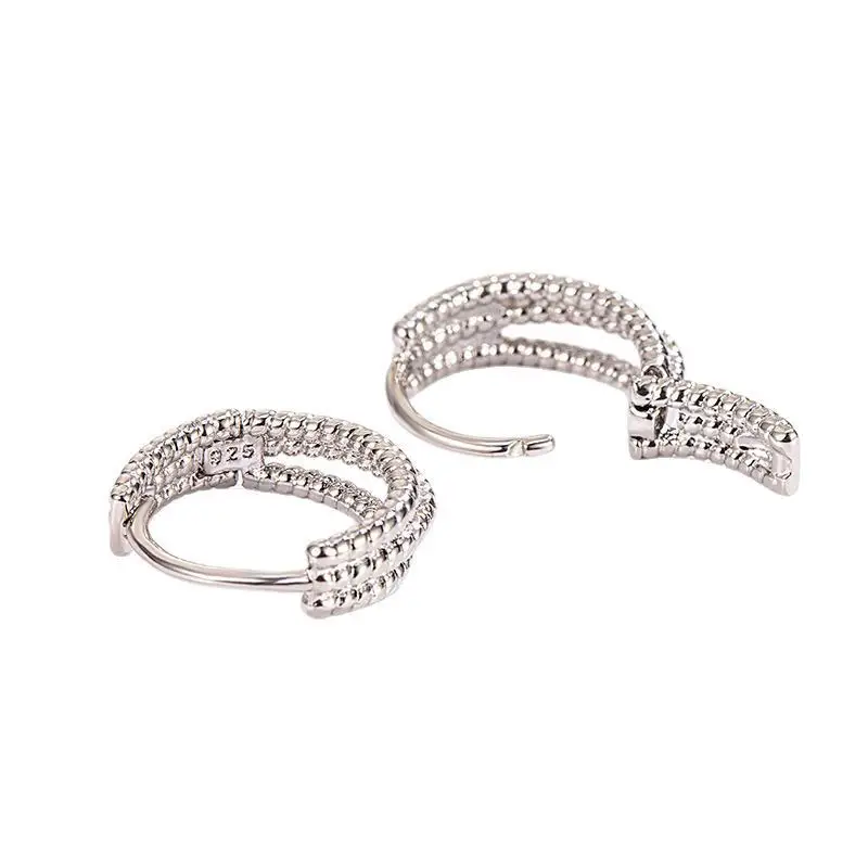 Women's Twist Ear Buckles Retro Granular Round Design - Image 5