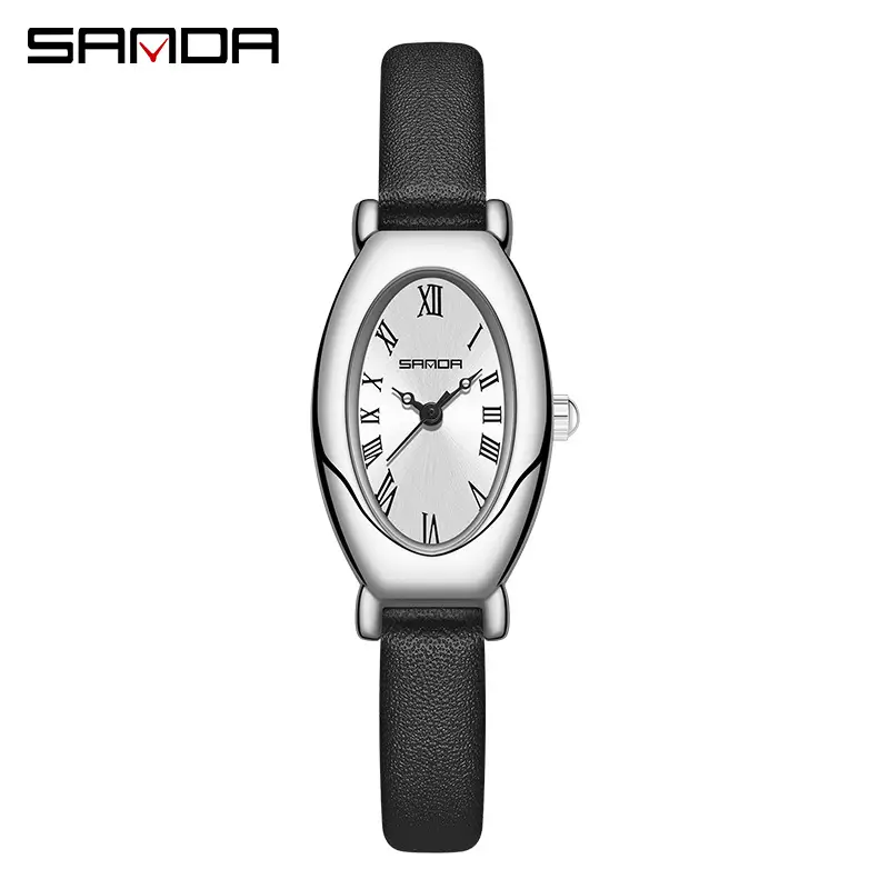 Women's Roman Numeral Watch with Black Strap - Image 6