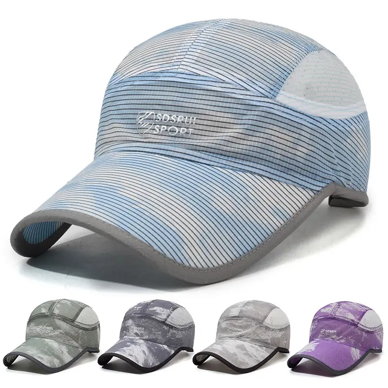 Men & Women Sun Hat Sports Cap Breathable Blue - Image 4